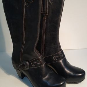 Dansko Ryan Crazy Horse Black Leahter Boots 3" hig